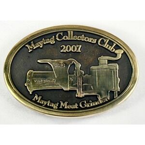 Maytag Collectors Club Belt Buckle‎ Maytag Meat Grinder Northwest Brass Works